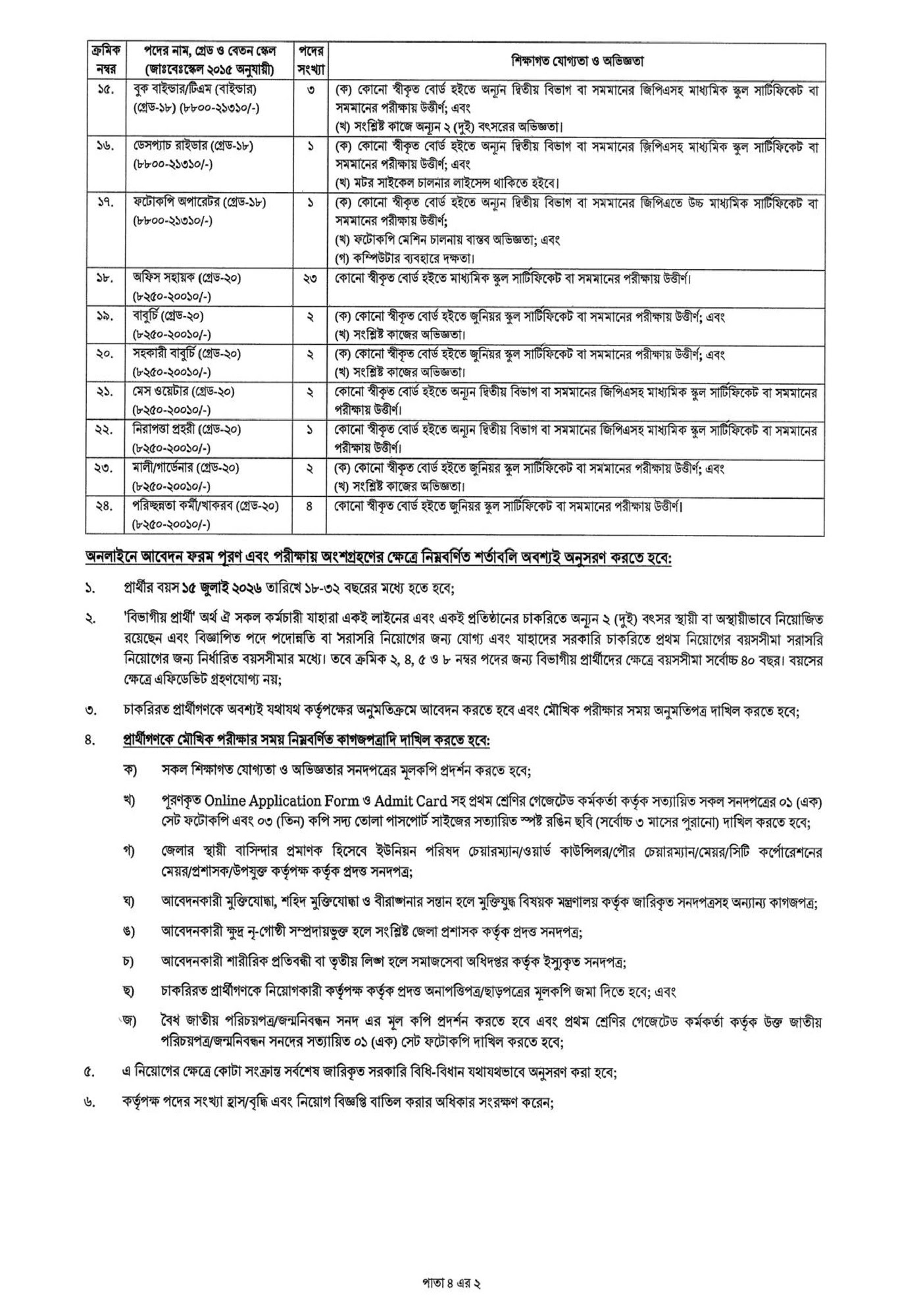 DCD Job Circular 2026 page-2 bdgovtinfo