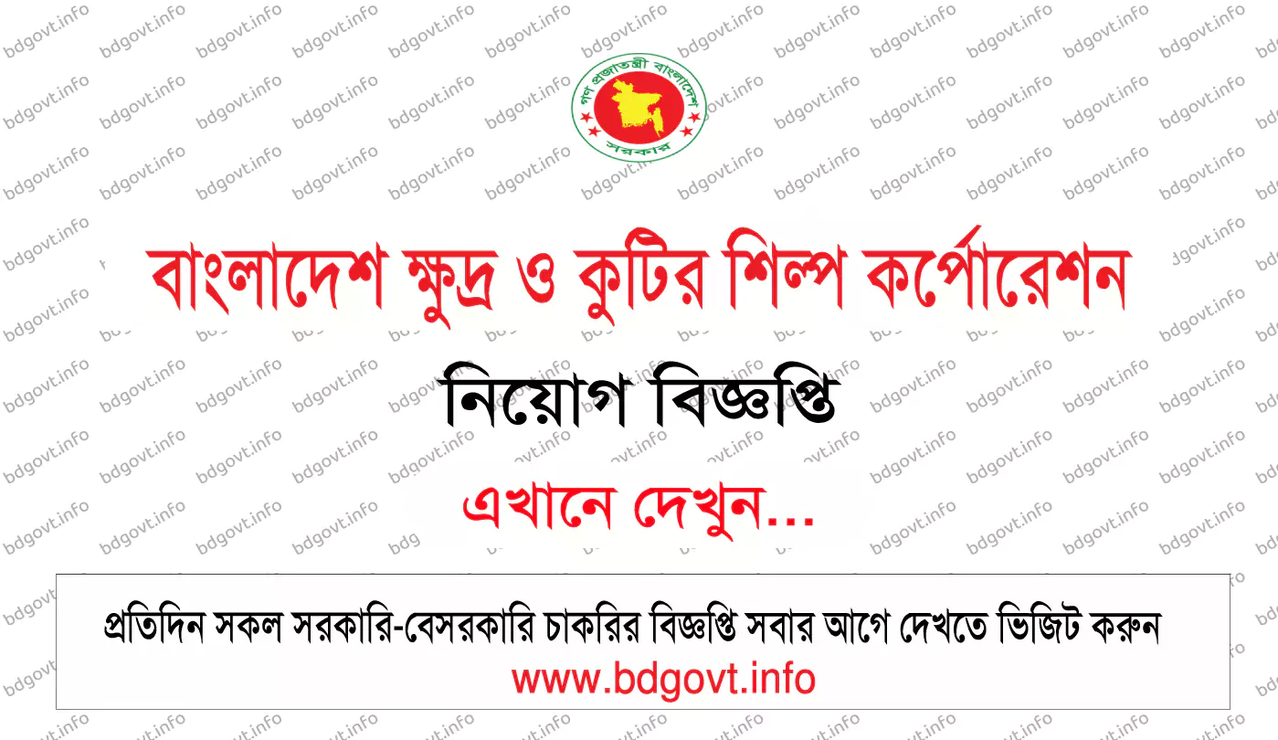 বাংলাদেশ ক্ষুদ্র ও কুটির শিল্প কর্পোরেশন নিয়োগ বিজ্ঞপ্তি ২০২৬ BSCIC Job Circular 2026 6 বাংলাদেশ ক্ষুদ্র ও কুটির শিল্প কর্পোরেশন নিয়োগ বিজ্ঞপ্তি ২০২৬