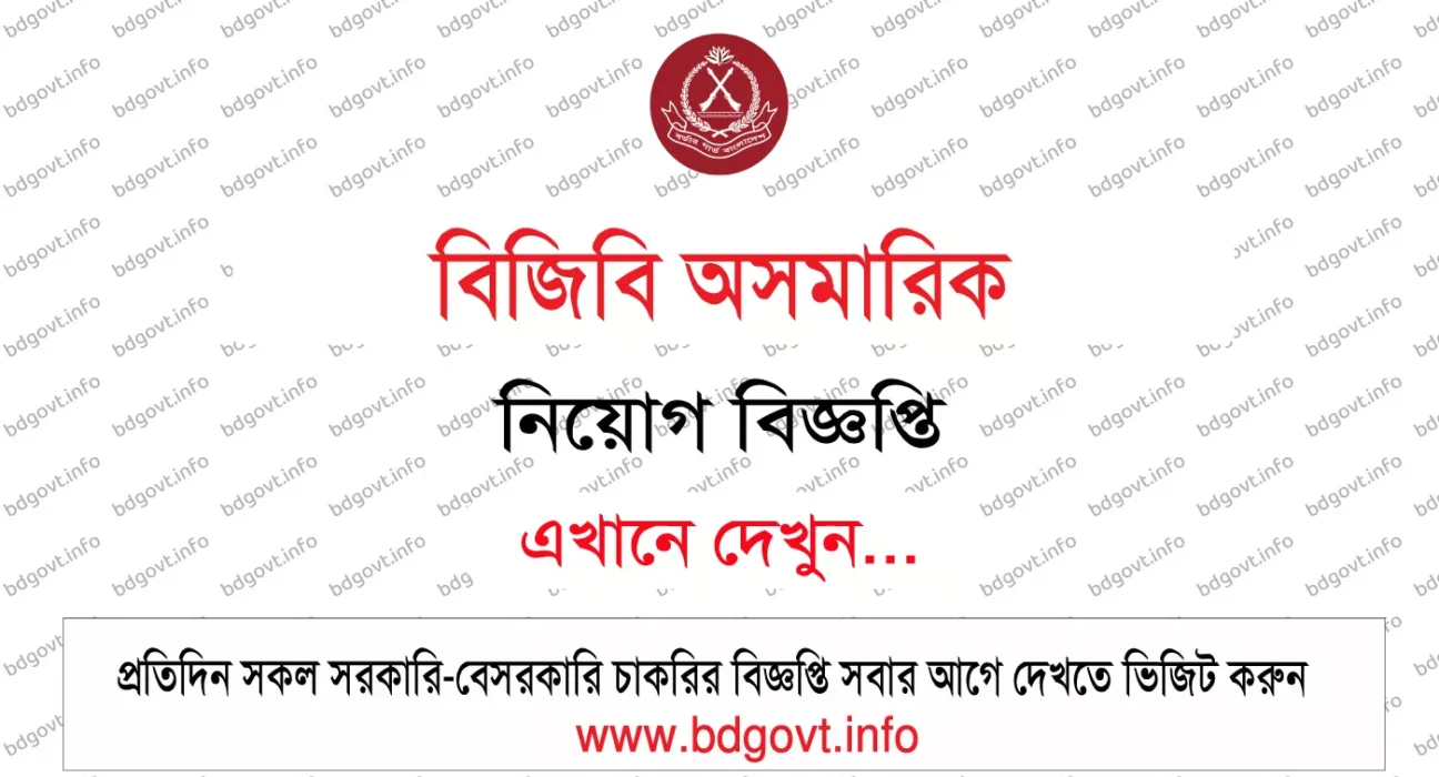 ১৭৪ পদে বিজিবি অসমারিক নিয়োগ বিজ্ঞপ্তি ২০২৬ । BGB Civil