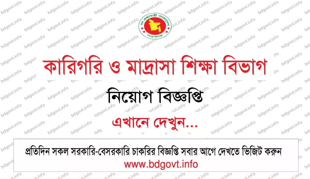 technical and madrasah education division tmed job circular
