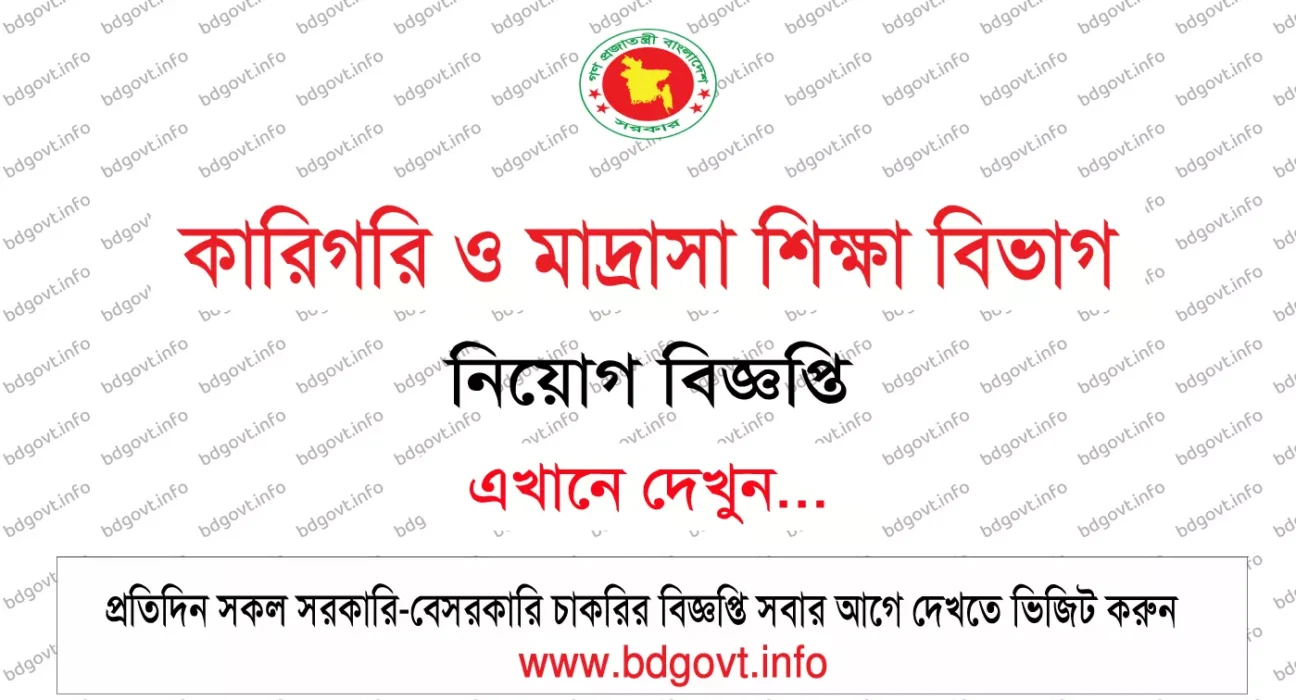 technical and madrasah education division tmed job circular