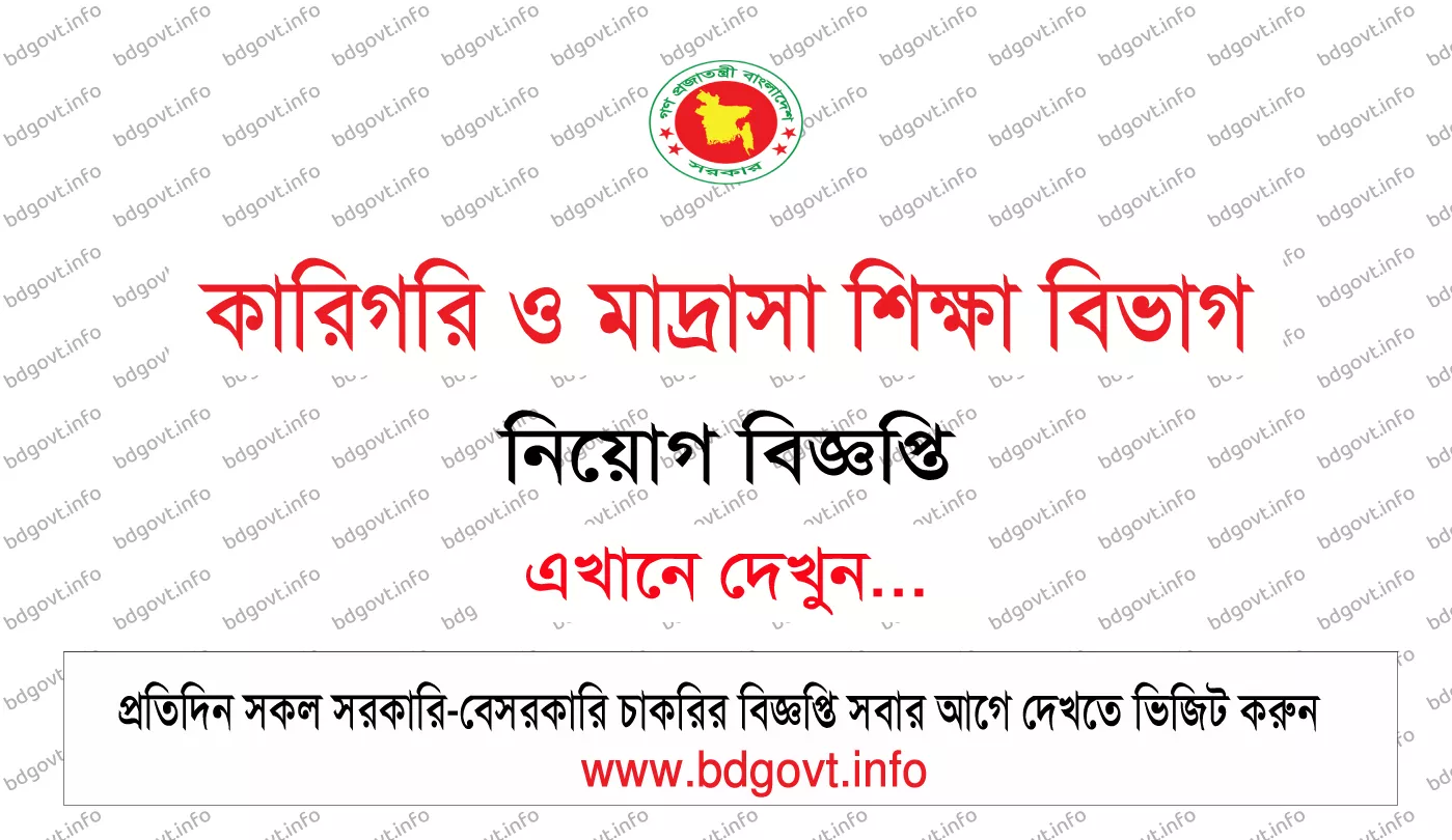 technical and madrasah education division tmed job circular